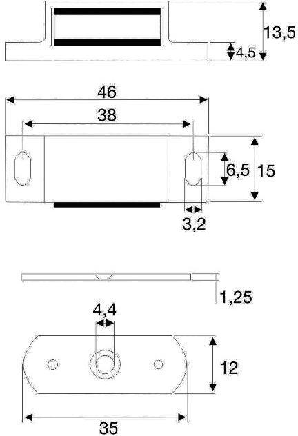 Productafbeelding BMB Magnetische vangplaat 4100 kunststof wit 4 kg