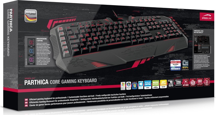 Produktbild Speedlink PARTHICA Core Gaming Keyboard (CH, Kabelgebunden)