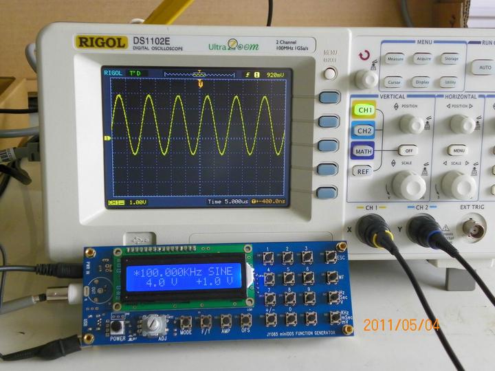 Actual product image JYE Tech JYE function generator FG085 miniDDS (with panels) kit