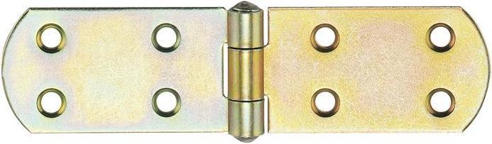 Actual product image Hohage Box hinge Height 40 mm W.open500 mm Thickness 2.75 mm Steel electroplated yellow galvanised (Crate straps, 10 pcs.)