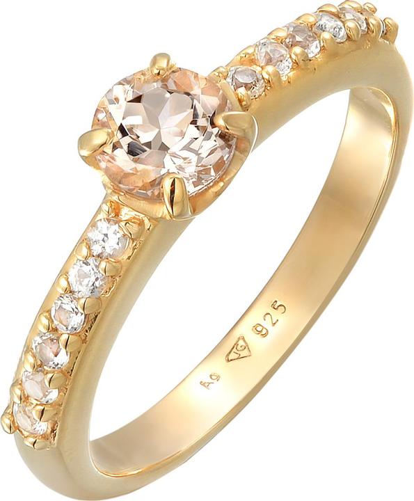 Immagine prodotto Elli Anello PREMIUM Topazio Morganite Fidanzamento Argento 925 (56, 925 Argento)