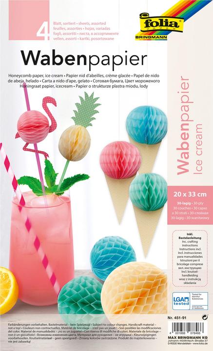 Produktbild Folia Wabenpapier 20 x 33 cm (A4)