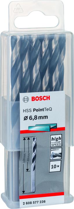 Actual product image Bosch Professional Zubehör Metal twist drill HSS PointTeQ, DIN 338, 6.8 mm, pack of 10 (6.8 mm)