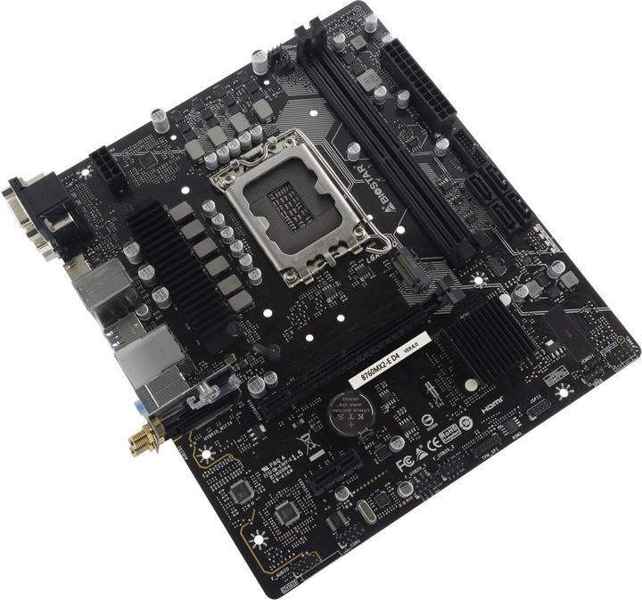 Actual product image Biostar Mainboard||Intel B760 Express|Micro-ATX|Memory DDR4 (LGA 1700, Intel B760, mATX)