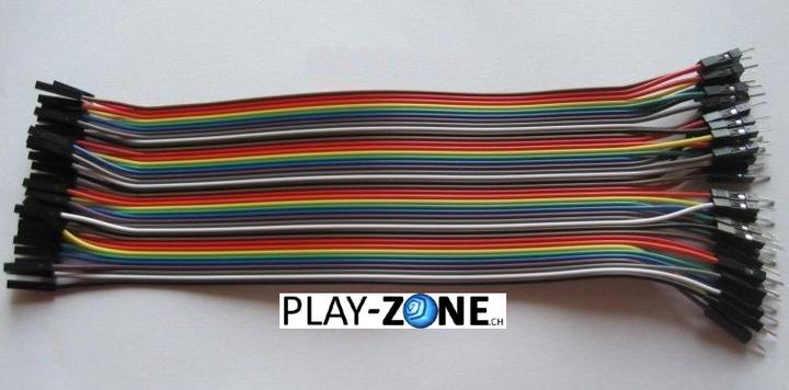 Produktbild OEM Jumperkabel Verbindungskabel(20cm) M/F 40 Stk.