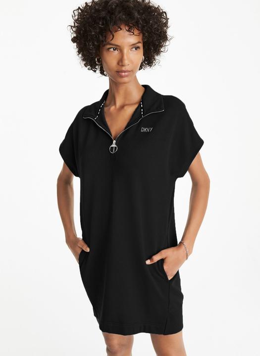 Image du produit DKNY Abito Mezza Zip con Logo a Bolle Metalliche (S)