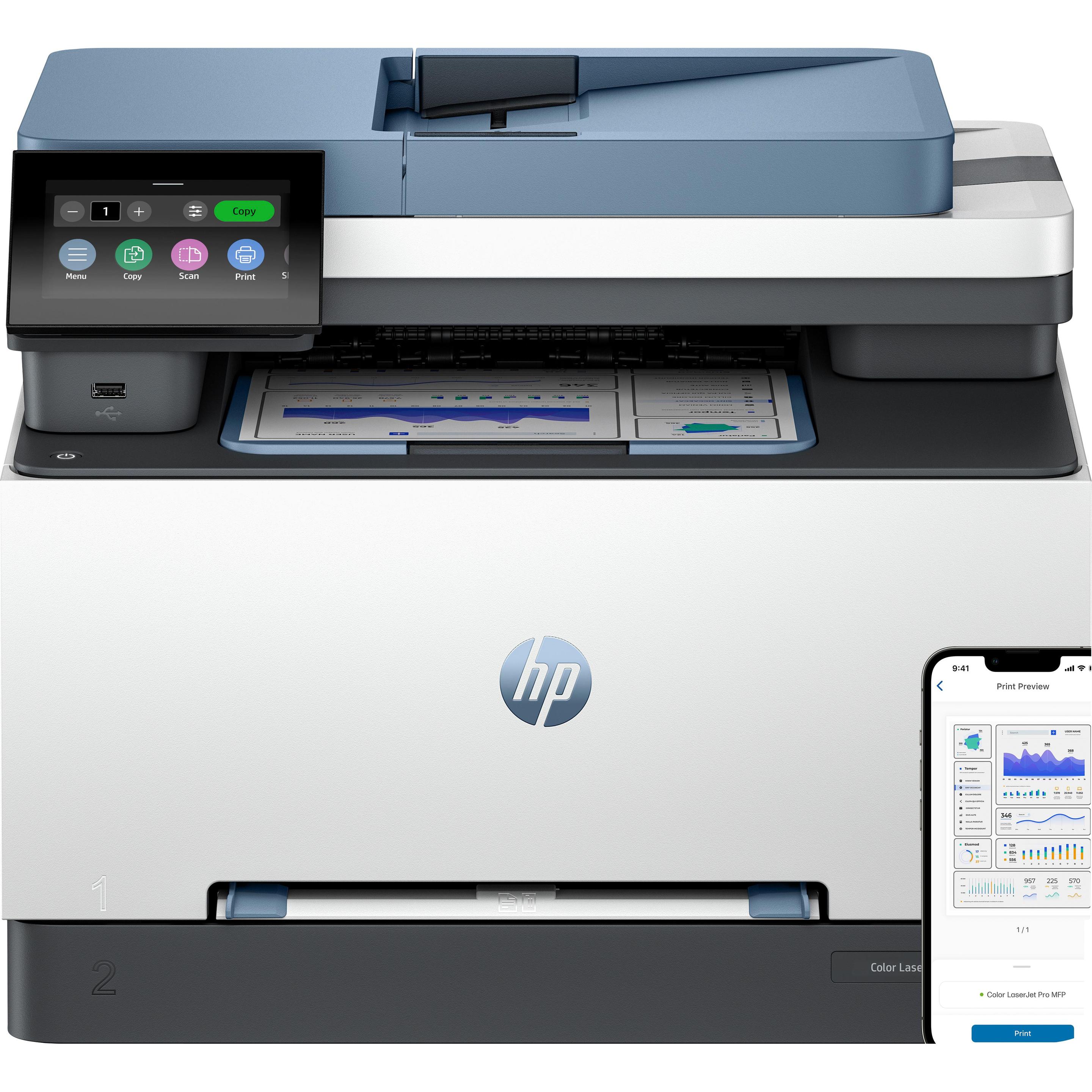 HP Color LaserJet Pro MFP 3302sdw (Laser, Farbe), Drucker, Mehrfarbig