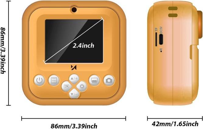 Produktbild Wozinsky WDT-05 Thermodrucker-Kamera für Kinder – Orange