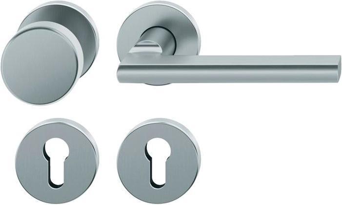 FSB Rosette set 12 1035 stainless steel F69 round PZ DIN left / right flat D/K (Door set)