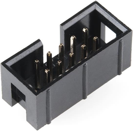 Actual product image OEM Male header 2x5 pole DIN 41651 RM 2.54mm