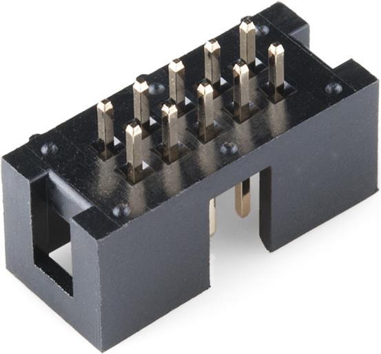 Actual product image OEM Male header 2x5 pole DIN 41651 RM 2.54mm