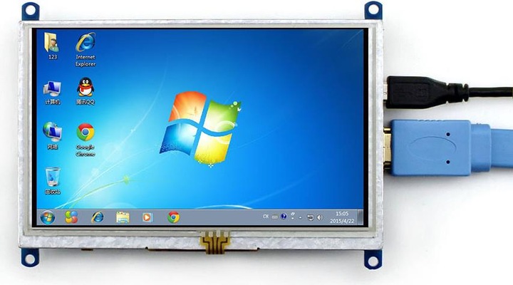 Produktbild OEM 5" TFT-Screen mit HDMI-Encoder Touch und Halterung (Transpar