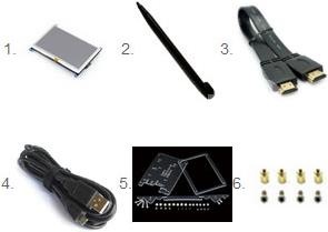 Produktbild OEM 5" TFT-Screen mit HDMI-Encoder Touch und Halterung (Transpar