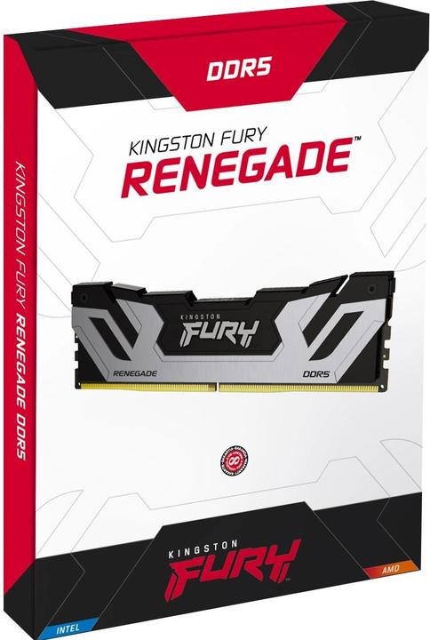 Produktbild Kingston Technology FURY 24GB 8400MT/s DDR5 CL40 CUDIMM Renegade Silver XMP, 24 GB, 1 x 24 GB, DDR5 (1 x 24GB, 8400 MHz, DDR5-RAM, CU-DIMM)