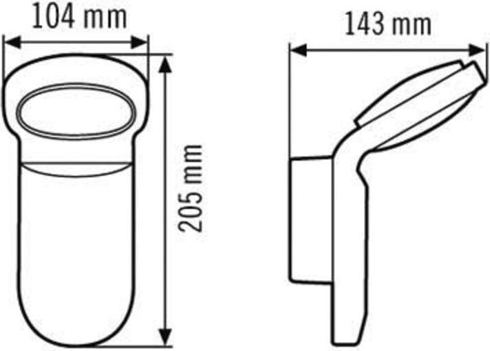 Produktbild Esylux LEDStrahler 3000K OL 100 LED 3K sw (750 lm, IP55)