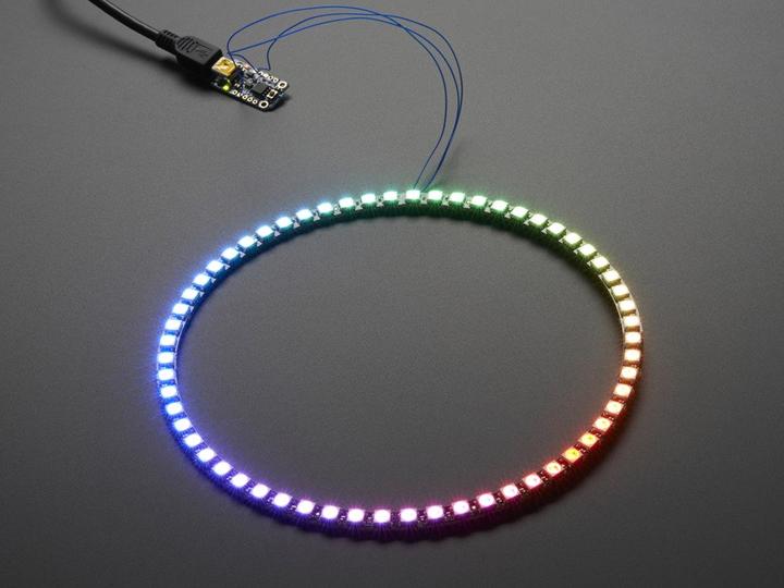 Actual product image OEM WS2812 Ring with 60 Pixel RGB LEDs (NeoPixel)