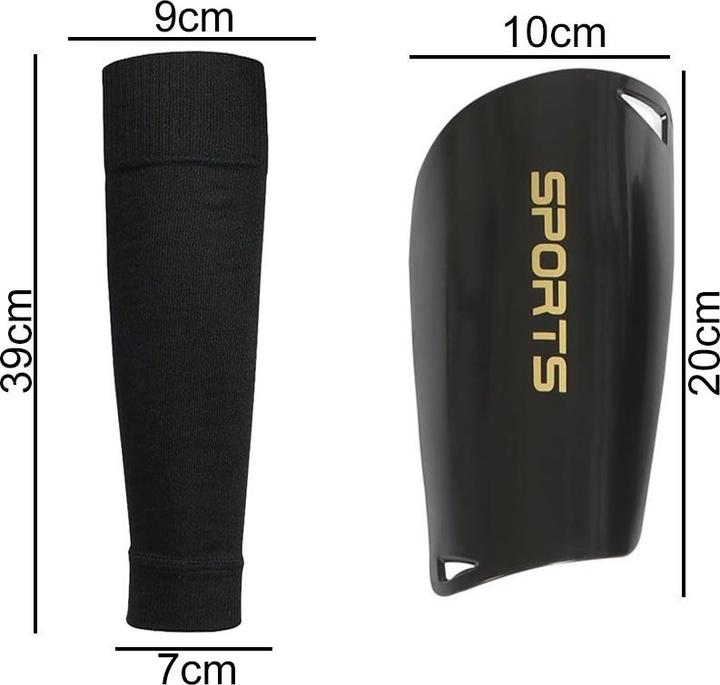 Actual product image Cbx Football Set Football Socks and Shin Guards Size L Black (L)