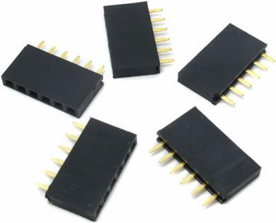 Actual product image OEM Female header 6Pin pitch 2.54mm