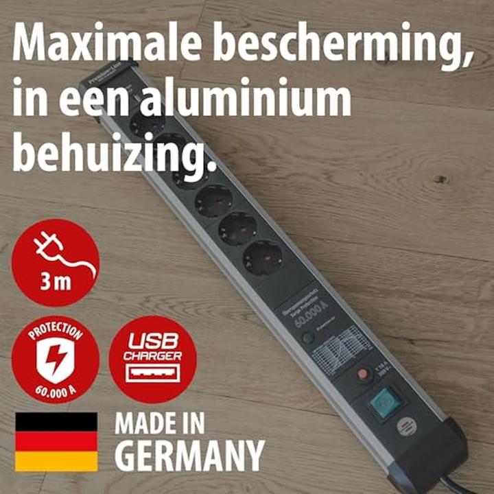Actual product image Brennenstuhl Premium-Protect-Line (6 x, USB, 3 m)