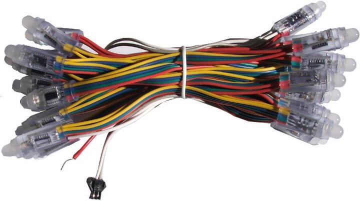 OEM Pixel LED RGB digitali diffusi da 12 mm (25 fili) WS2801