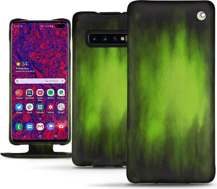 Actual product image Noreve Leather cover vertical (Samsung Galaxy S10+)