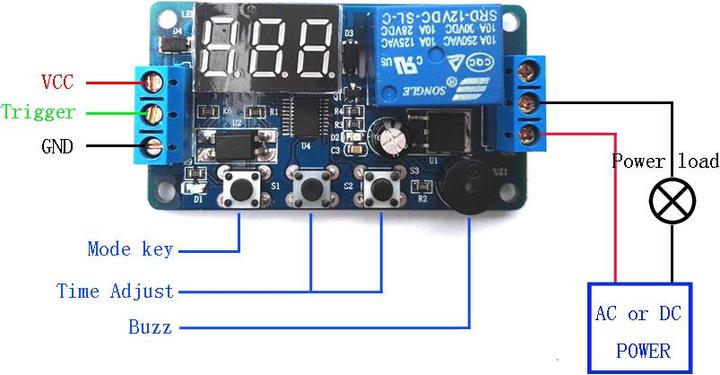 Actual product image Deek-Robot DK Timer Relay Module