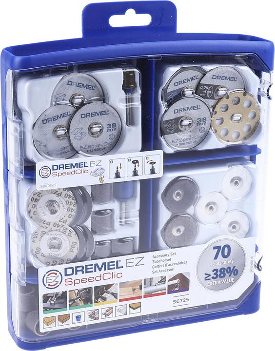 Actual product image Dremel EZ SpeedClic accessory set 70 pcs. (Rotation tool)