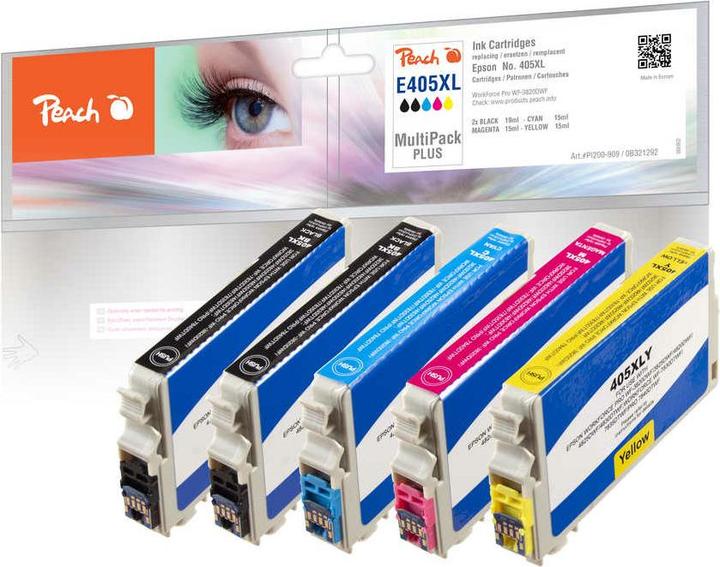 Produktbild Peach Patrone Epson Nr.405XL, PEAB, MultiPackplus, FW komp (BK, C, M, Y)