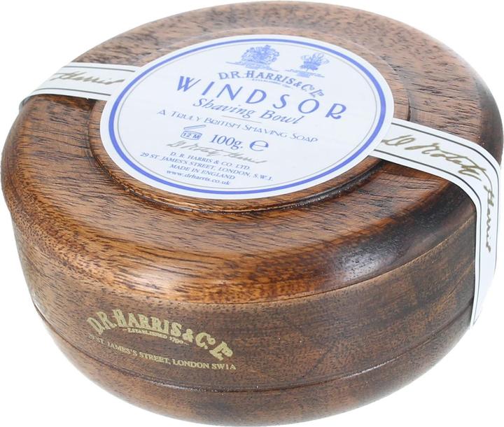 Actual product image D.R. Harris Windsor shaving soap in a wooden jar (Shaving soap)