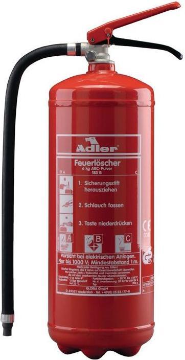 1x  Pulverfeuerlöscher PDE6 6 kg mit Dauerdruck