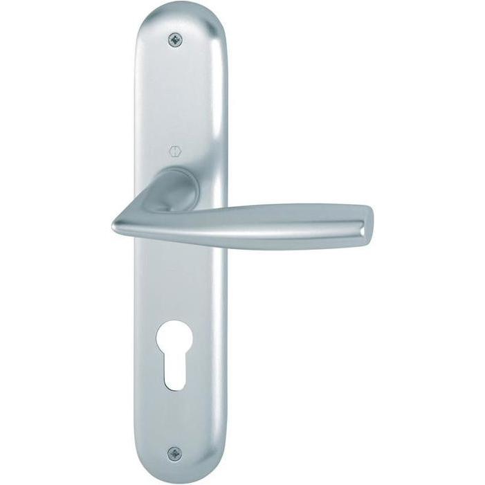 Hoppe, Türgriff + Fenstergriff, Langschildgarnitur Vitória 1515/273P Aluminium F1 PZ 72 mm DIN links / rechts (Türgarnit...
