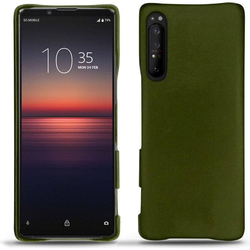 Noreve Lederschutzhülle (Sony Xperia 1 II), Smartphone Hülle, Grün