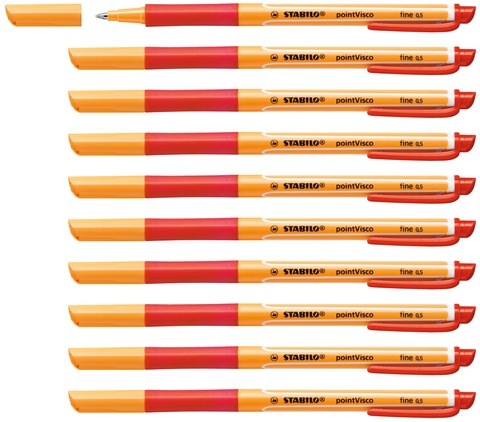 Produktbild STABILO pointVisco Tintenroller (Rot, 10 x)