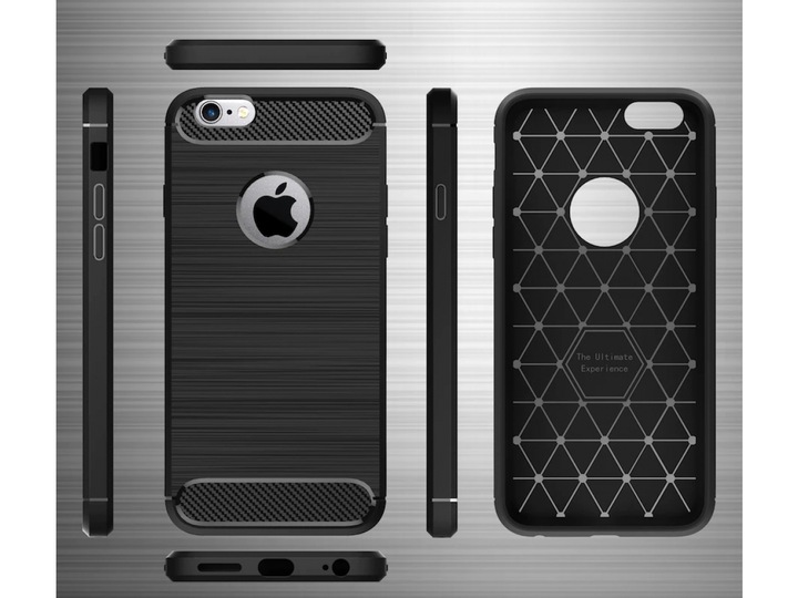 Produktbild Screenguard Apple iPhone 6/6S Hülle Carbon Brushed Soft TPU (Apple iPhone 6)