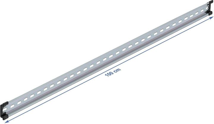 Delock Top-hat rail 35 x 7.5 mm, 100cm made of steel, with slotted holes