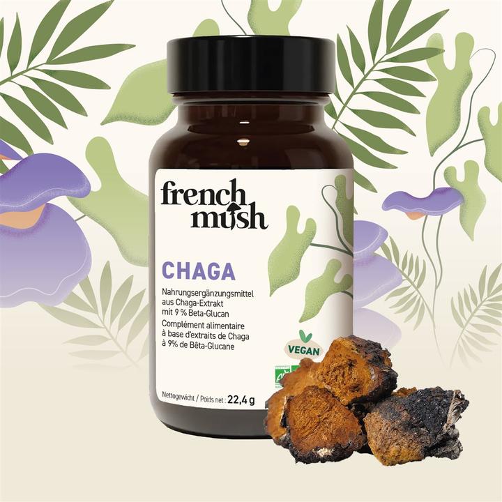 Actual product image French mush Chaga - Pilz-Extraktkapseln (56 Piece, Capsules, 25.76 g)