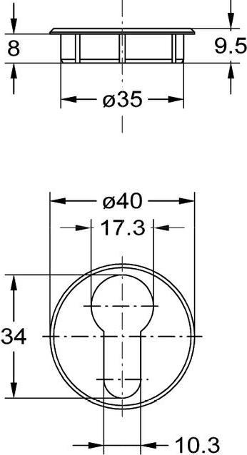 Produktbild Junie Zylinder-Rosetten (Profilzylinder)
