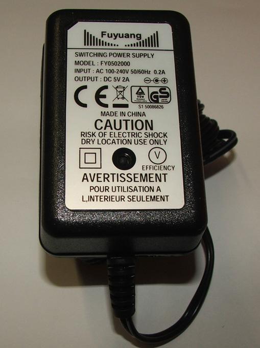 Produktbild Fuyuang Netzteil AC/DC-Adapter 5V DC 2000mA 5.5mm*2.1mm