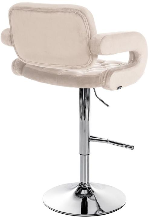 Produktbild Swisshandel24 Barhocker Dublin Samt chrom, creme