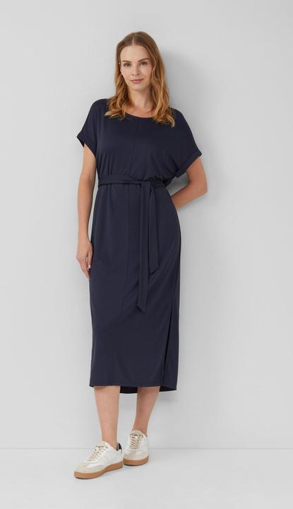 Image du produit s.Oliver Kleid Jersey-Kleid mit einseitigem Schlitz und Bindegürtel (38)