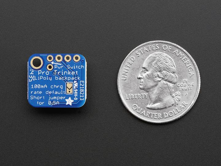 Actual product image Adafruit Pro Trinket LiIon/LiPoly Backpack Add-On (Various)