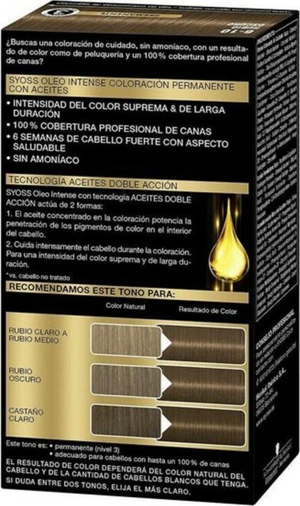 Actual product image Syoss OLIO INTENSE ink sin amoniaco #6.10-rubio oscuro 5 pz (Dark Blon)