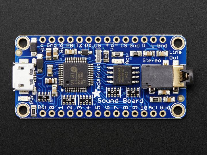 Image du produit Adafruit Carte son Audio FX Déclencheur WAV/OGG avec 16MB Fl (Divers)