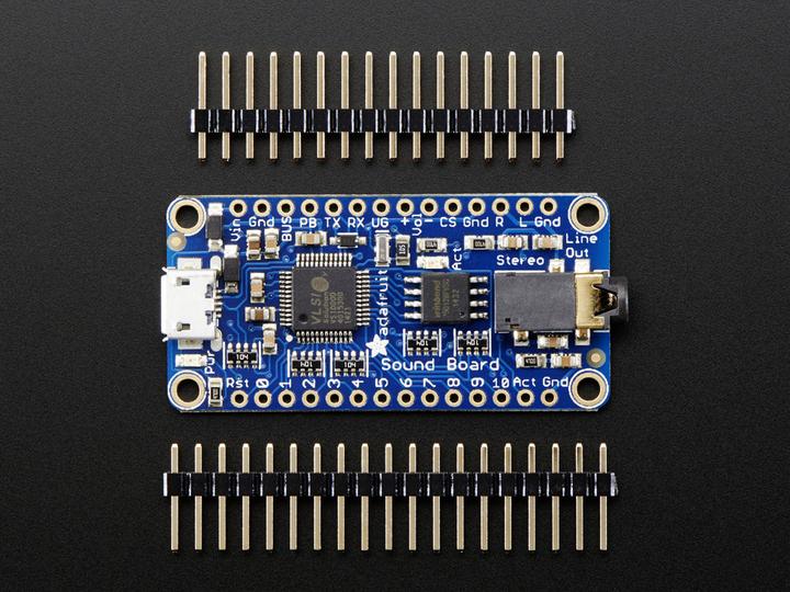 Image du produit Adafruit Carte son Audio FX Déclencheur WAV/OGG avec 16MB Fl (Divers)