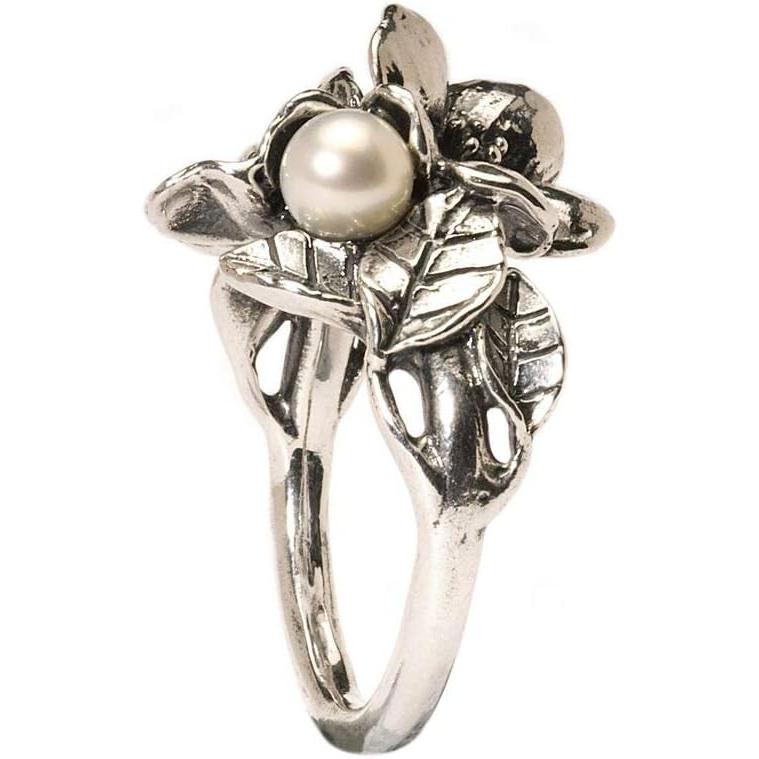 Trollbeads, Anello, Womens ring Hawthorn with pearl 925 silver size 59 188 TAGRI00229 Silver Pearl Silver Pearl, (59, 925 Argento)