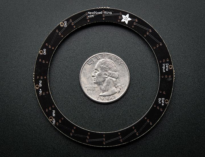 Actual product image Adafruit NeoPixel Ring 24 x WS2812 5050 RGB LED