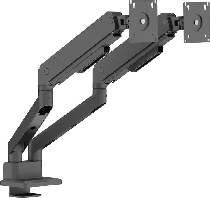 Productafbeelding Deltaco mounting kit - for 2 LCD displays/ curved LCD displays - gas spring up to 16 kg - black (Tabel, 35", 16 kg)