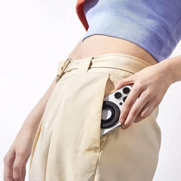 Actual product image Tech-Protect MMR100 magnetic phone holder / ring with MagSafe - grey