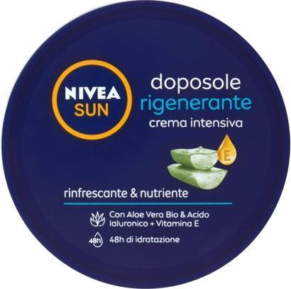 NIVEA SUN Crème après-soleil régénératrice intensive 300ml à l'aloe vera bio, à l'acide hyaluronique et à (300 ml, Crème après-soleil)