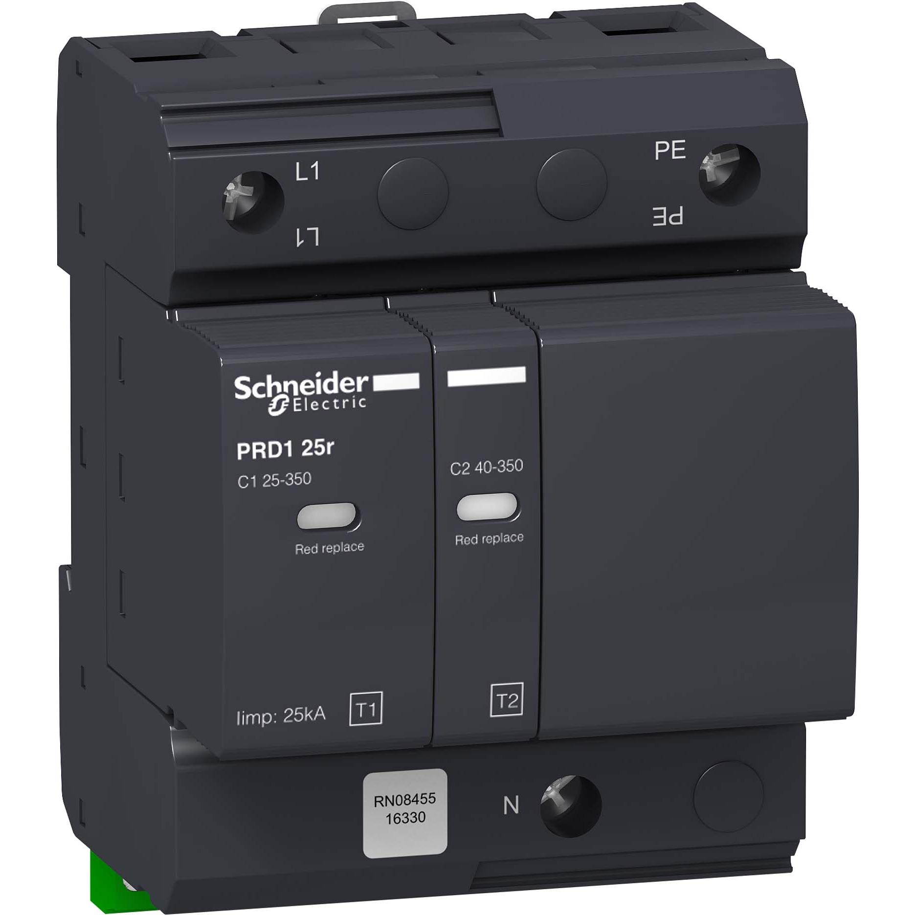 Schneider Electric, Überspannungsschutz, Kombiableiter PRD1 25R 1PTyp1